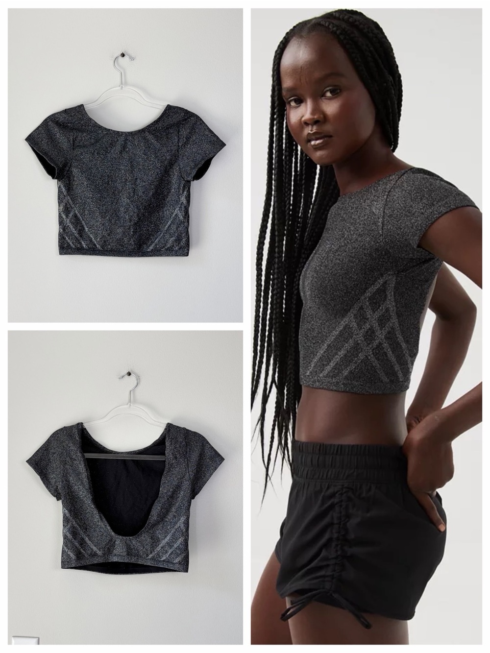 Offline By Aerie Real Luxe Sparkle Workout Crop Top